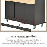 Rolling Mobile Kitchen Island with Solid Wood Top and Locking Wheels,52.7 Inch Width,Storage Cabinet and Drop Leaf Breakfast Bar