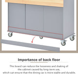 Rolling Mobile Kitchen Island with Solid Wood Top and Locking Wheels,52.7 Inch Width,Storage Cabinet and Drop Leaf Breakfast Bar