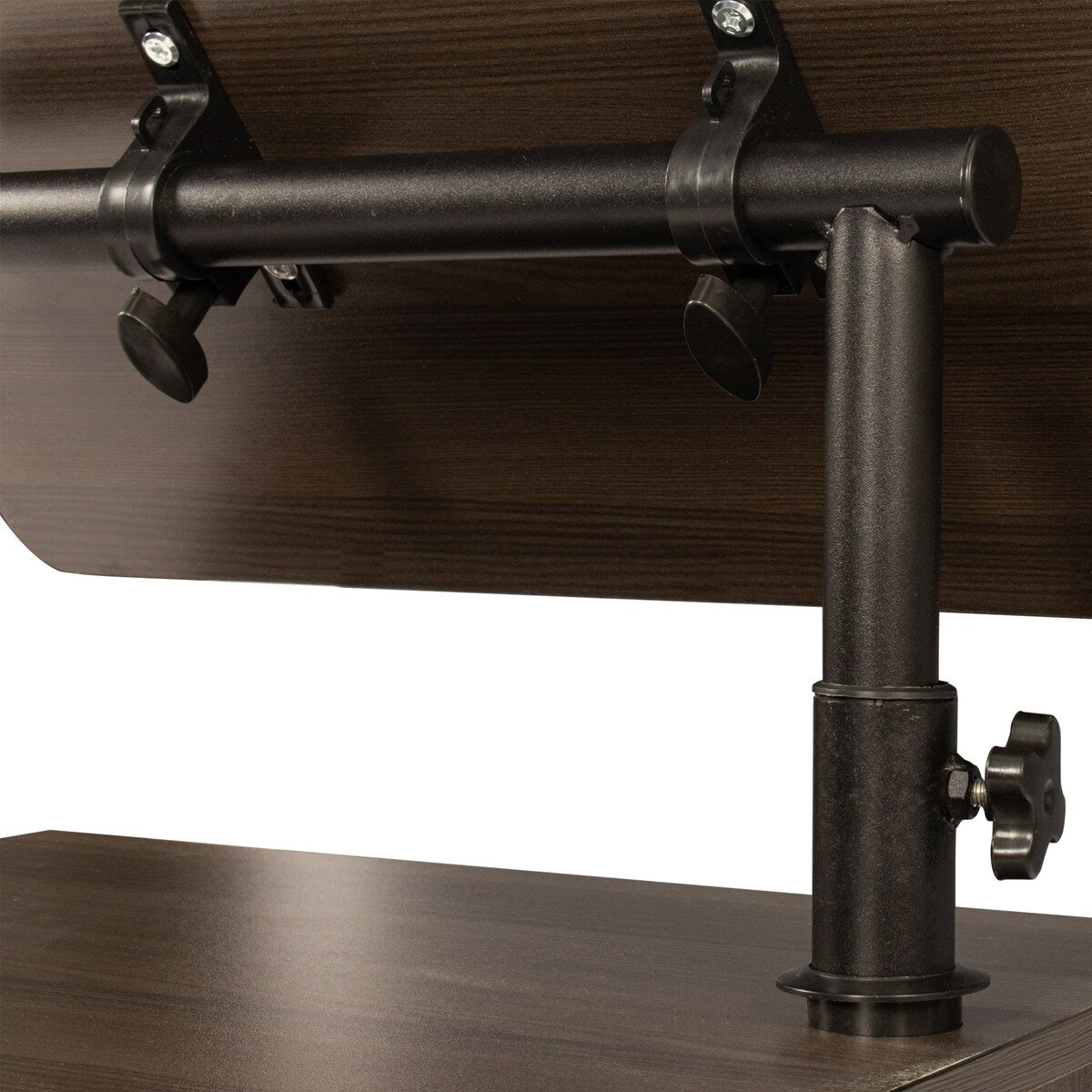 Rolling Nightstand with Swivel Top, Wooden Height Adjustable End Table Laptop Table with Drawers and Open Shelf