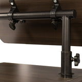 Rolling Nightstand with Swivel Top, Wooden Height Adjustable End Table Laptop Table with Drawers and Open Shelf