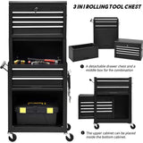 Rolling Tool Chest Storage Cabinet Tool Box with Wheels & 6 Drawers