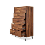 Romance Living Room Chest in Walnut/White Dresser