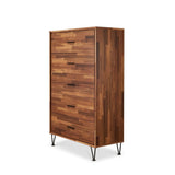 Romance Living Room Chest in Walnut/White Dresser