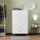 Romance Living Room Chest in Walnut/White Dresser
