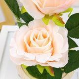 Romantic Immortal Flower Micro Landscape Rose Simulation Glass Shade Led Light