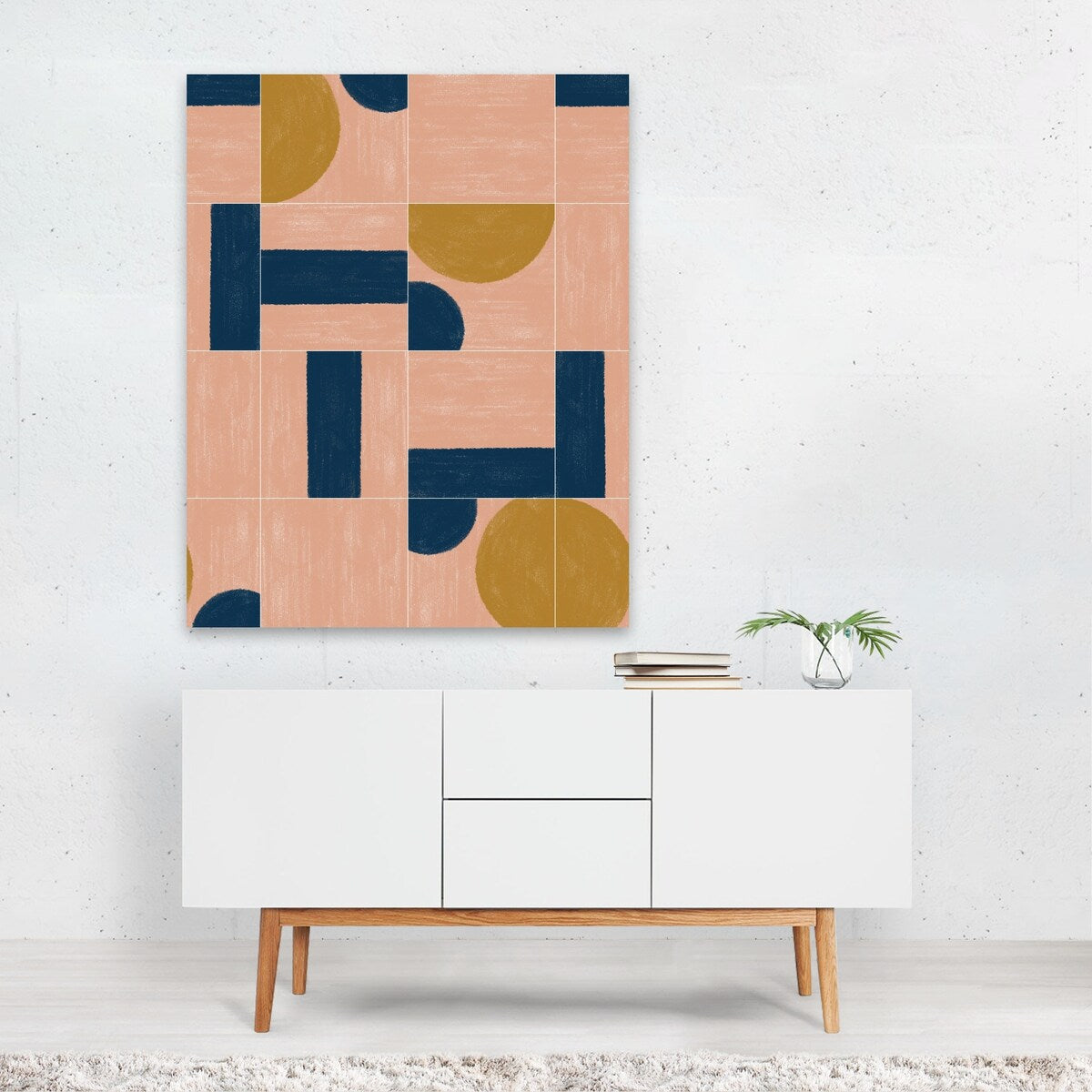 Rome Italy Painted Wall Tiles 03 Digital Geometric Art Print/Poster