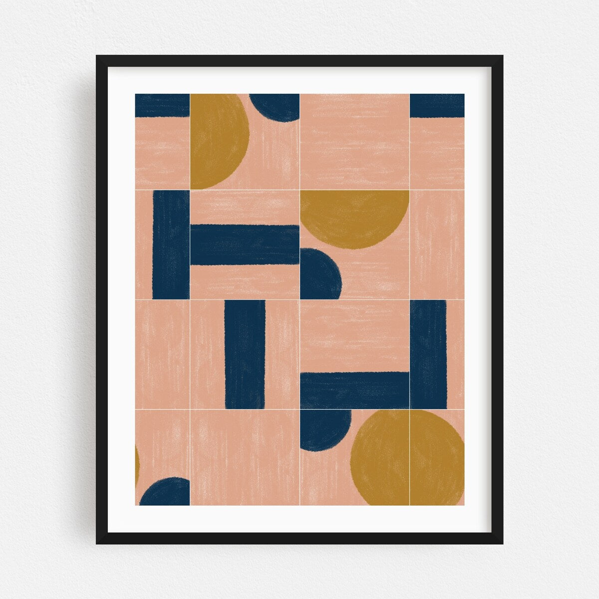 Rome Italy Painted Wall Tiles 03 Digital Geometric Art Print/Poster
