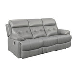 Romilly Leather Match Manual Reclining Sofa