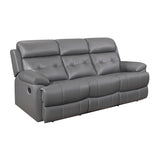 Romilly Leather Match Manual Reclining Sofa