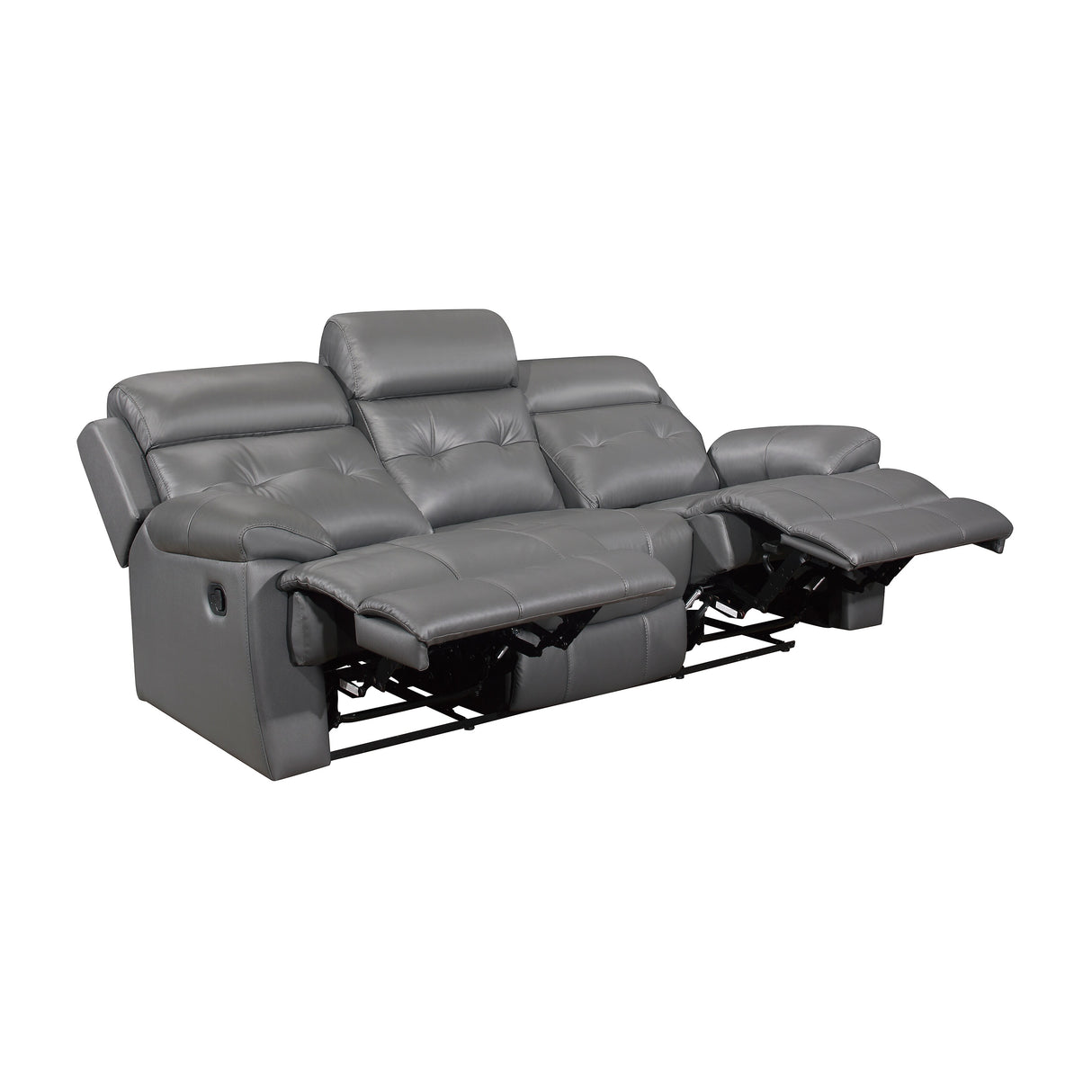 Romilly Leather Match Manual Reclining Sofa