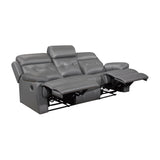 Romilly Leather Match Manual Reclining Sofa
