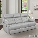 Romilly Leather Match Manual Reclining Sofa