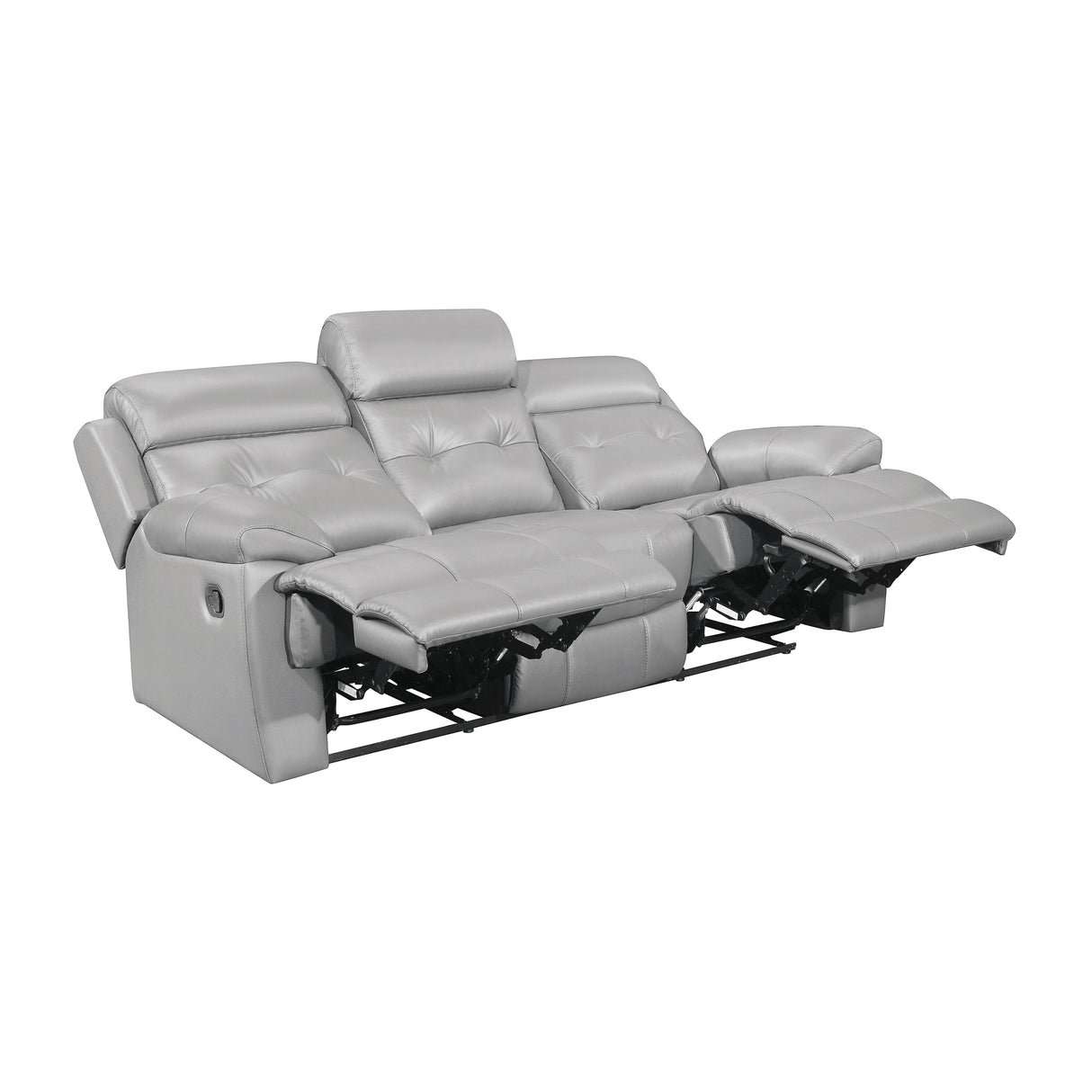 Romilly Leather Match Manual Reclining Sofa