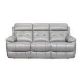 Romilly Leather Match Manual Reclining Sofa