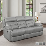 Romilly Leather Match Manual Reclining Sofa