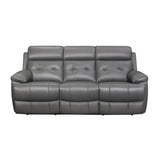 Romilly Leather Match Manual Reclining Sofa