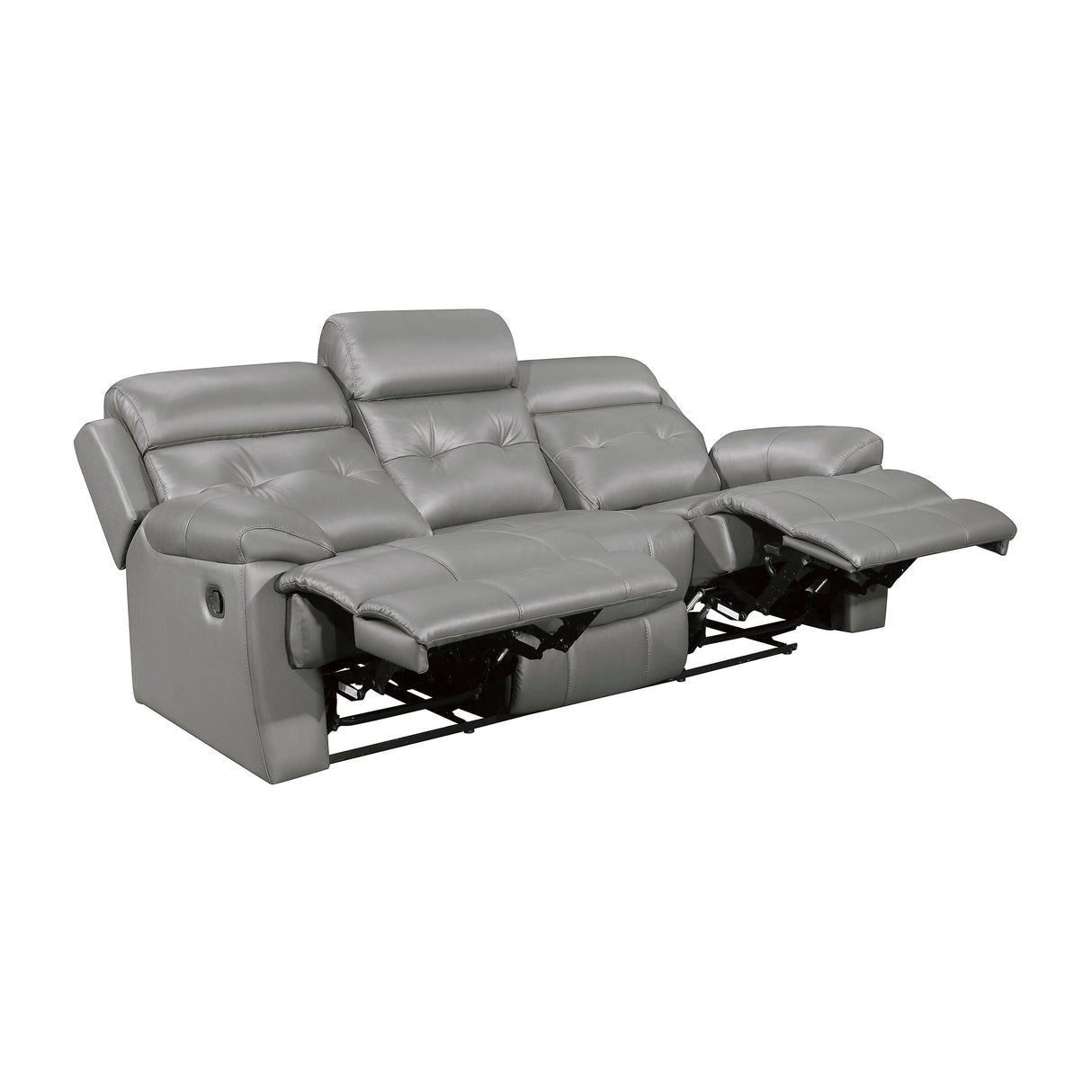 Romilly Leather Match Manual Reclining Sofa