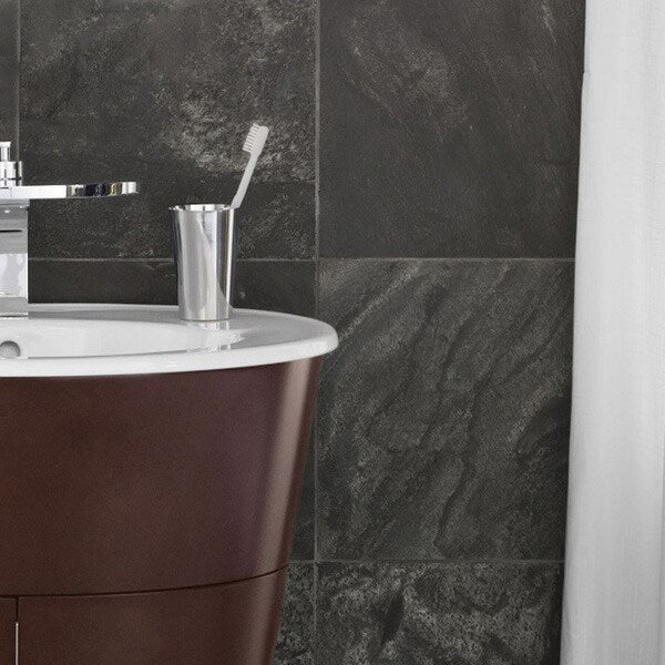 Ronbow Leonie Cherry Wood 24-inch Bathroom Vanity Set with Ceramic Sink