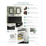 Ronbow Leonie Cherry Wood 24-inch Bathroom Vanity Set with Ceramic Sink