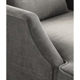 Roni Traditional Corduroy Chaise in Warm Gray Finish