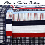 Ronnie Varsity Striped Quilt Bedding and Sham Set
