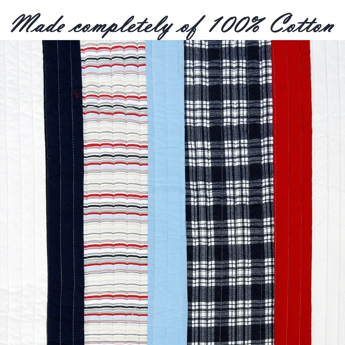 Ronnie Varsity Striped Quilt Bedding and Sham Set