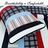 Ronnie Varsity Striped Quilt Bedding and Sham Set