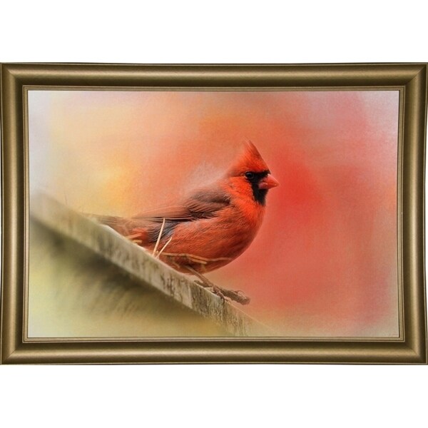 Rooftop Visitor Cardinal-JAIJOH140366 Print 13.25"x20" by Jai Johnson