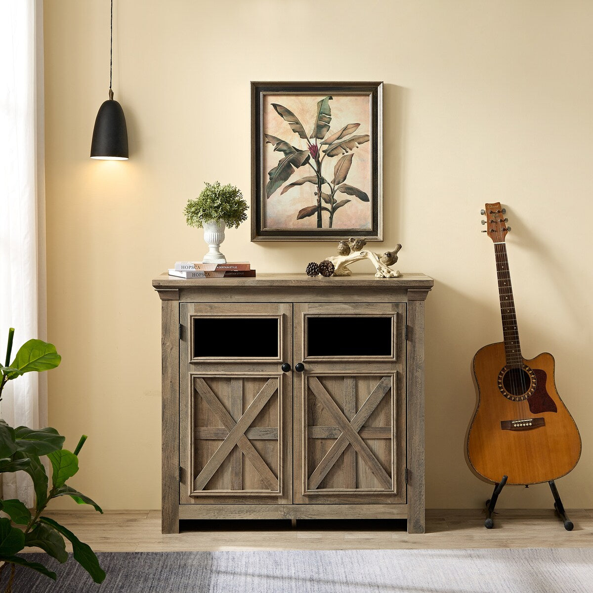 Roomfitters 2 Doors Cabinet Large Buffet Sideboard Cabinet, Bar Wine Cabinet, Coffee Bar Wine Bar Storage Cabinet