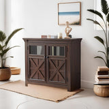 Roomfitters 2 Doors Cabinet Large Buffet Sideboard Cabinet, Bar Wine Cabinet, Coffee Bar Wine Bar Storage Cabinet