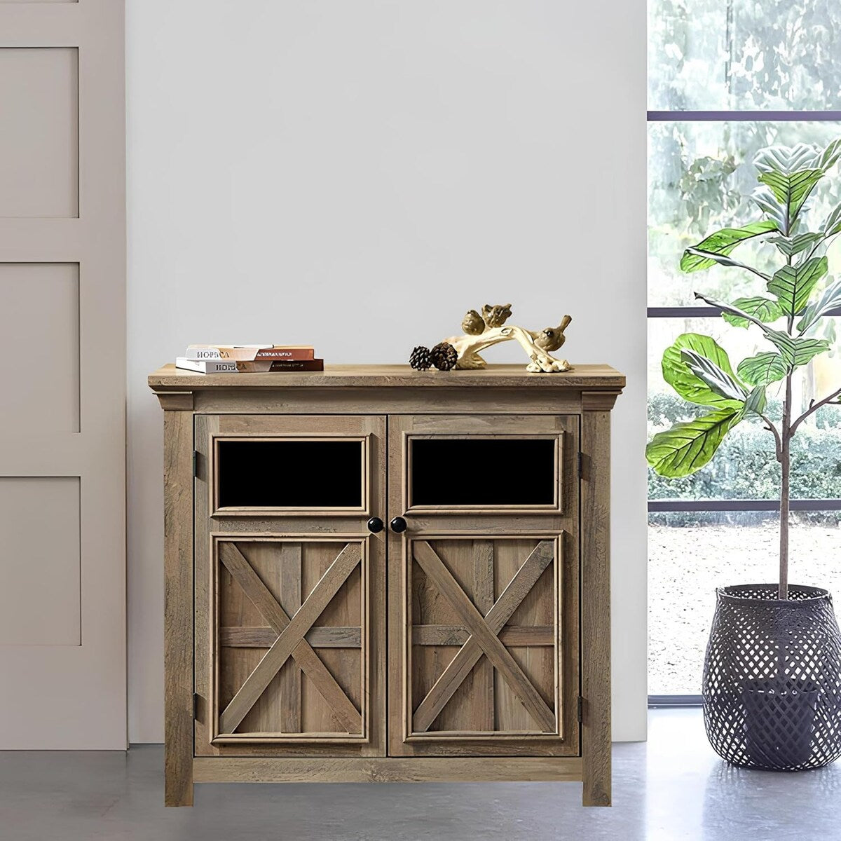 Roomfitters 2 Doors Cabinet Large Buffet Sideboard Cabinet, Bar Wine Cabinet, Coffee Bar Wine Bar Storage Cabinet