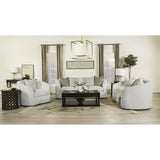 Rory Latte 3-piece Upholstered Sloped Arms Living Room Set