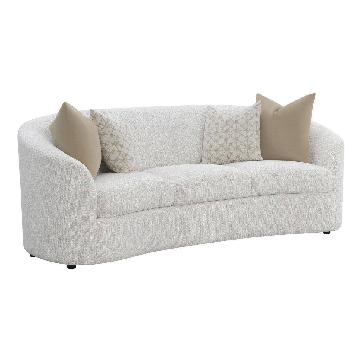 Rory Latte 3-piece Upholstered Sloped Arms Living Room Set