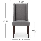 Rory Contemporary Fabric Wingback Dining Chair (Set of 2)