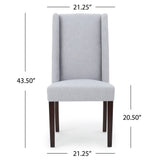 Rory Contemporary Fabric Wingback Dining Chair (Set of 2)