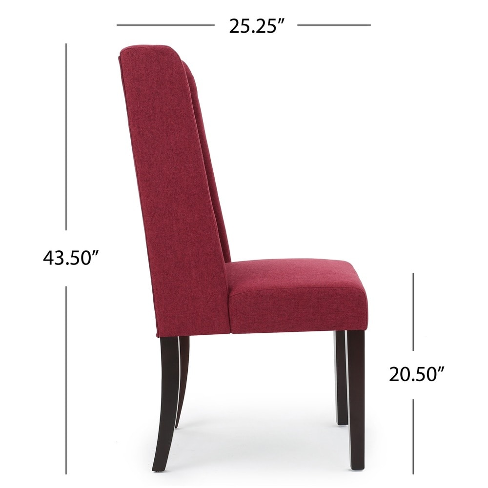 Rory Contemporary Fabric Wingback Dining Chair (Set of 2)