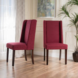 Rory Contemporary Fabric Wingback Dining Chair (Set of 2)