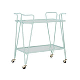 Rosa Mid-Century 2-Teir Rolling Metal Bar Cart