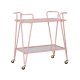 Rosa Mid-Century 2-Teir Rolling Metal Bar Cart