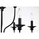 Rosalynne 28-Inch 9-Light Black Finish 2-Tier Drip Cup Candelabra Chandelier Ceiling Light