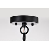 Rosalynne 28-Inch 9-Light Black Finish 2-Tier Drip Cup Candelabra Chandelier Ceiling Light
