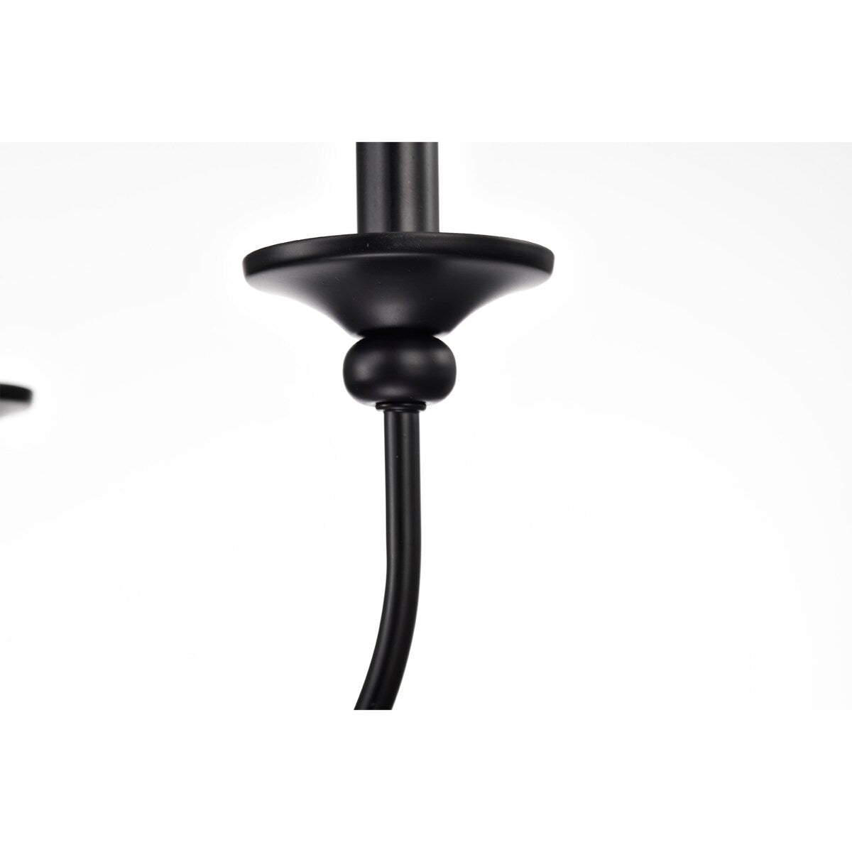 Rosalynne 28-Inch 9-Light Black Finish 2-Tier Drip Cup Candelabra Chandelier Ceiling Light