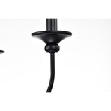 Rosalynne 28-Inch 9-Light Black Finish 2-Tier Drip Cup Candelabra Chandelier Ceiling Light