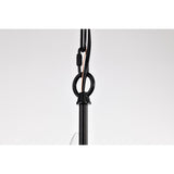 Rosalynne 28-Inch 9-Light Black Finish 2-Tier Drip Cup Candelabra Chandelier Ceiling Light