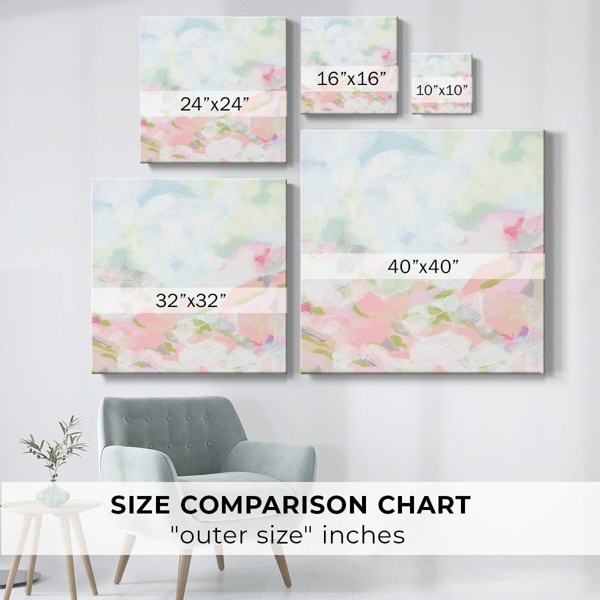 Rose Dapple Valley I-Gallery Wrapped Canvas