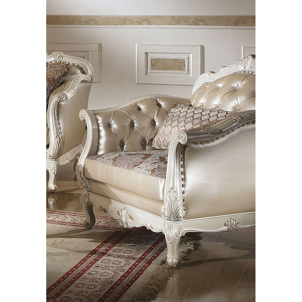 Rose Gold Chair with Nail Head Trim