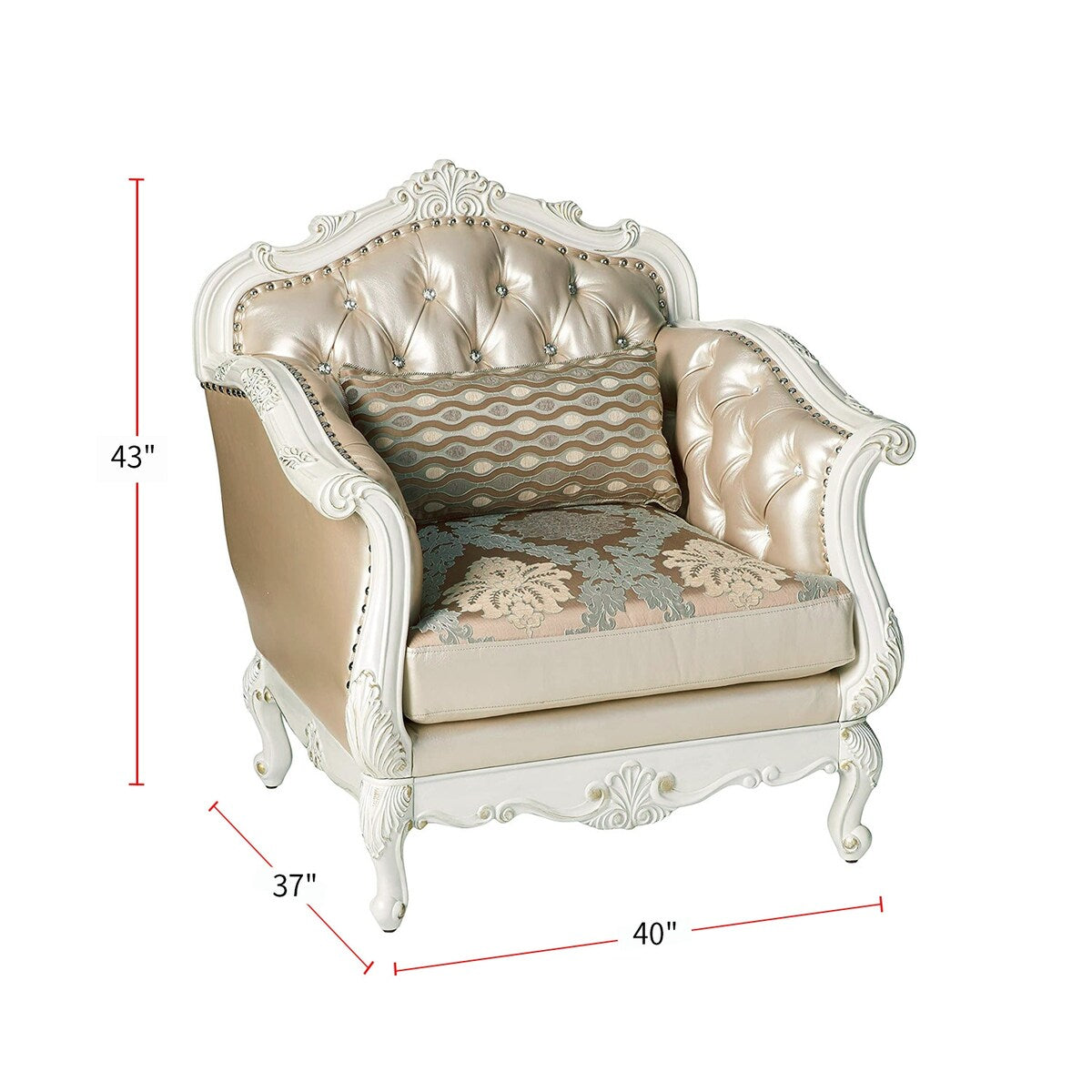 Rose Gold Chair with Nail Head Trim