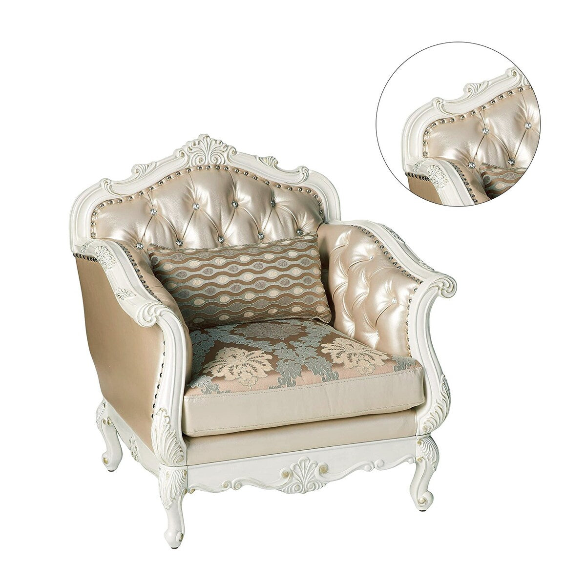 Rose Gold Chair with Nail Head Trim
