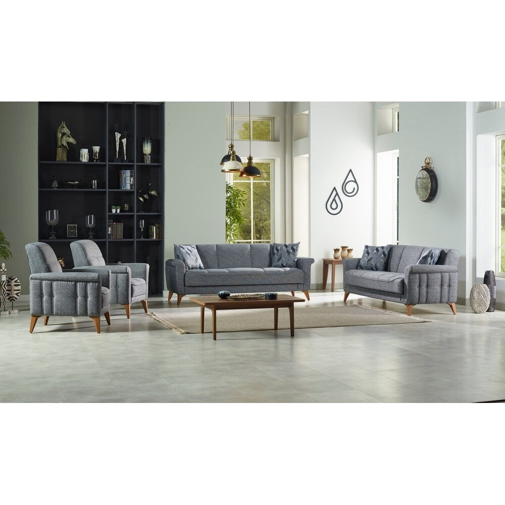 Rose 4 Pieces Living Room Set 2 Sofa 2 Chair
