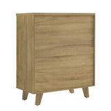 Rosewood White 4-Drawer Chest Storage Cabinet Dresser Organizer
